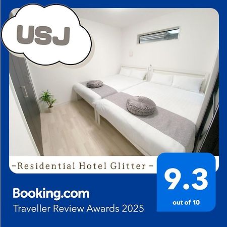 Residential Hotel Glitter Usjまで1駅5分 Osaka Exteriör bild